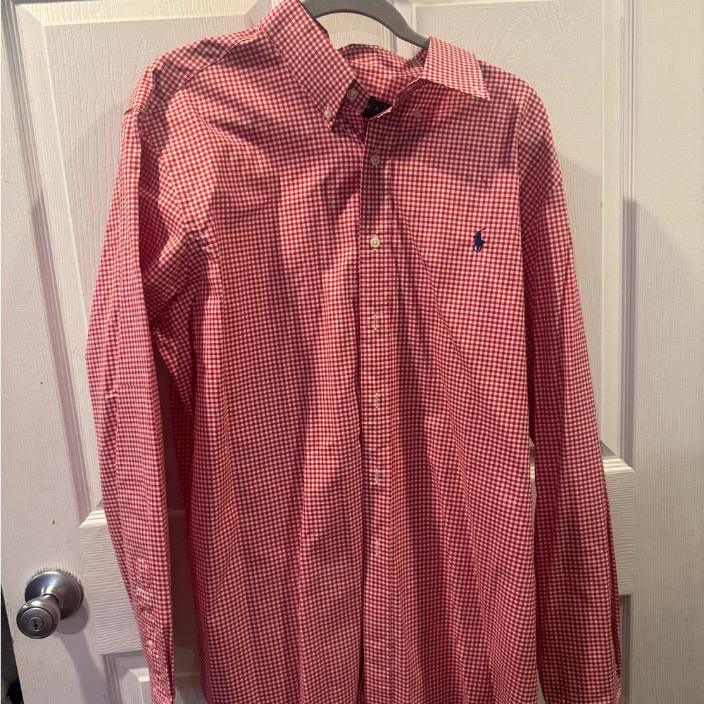 Ralph Lauren Red Casual Button Down Shirt